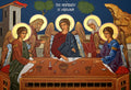 Orthodox Christian Icon of Hospitality of Abraham (Holy Trinity) – Mounted on Wood