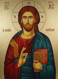 Orthodox Christian Icon of Christ the Pantocrator v2 – Mounted on Wood