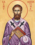 Orthodox Christian Icon of Saint Augustine of Hippo – Mounted on Wood