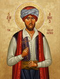 Orthodox Christian Icon of Saint Ahmet the Calligrapher – Mounted on Wood