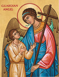 Orthodox Christian Icon of Guardian Angel – Mounted on Wood