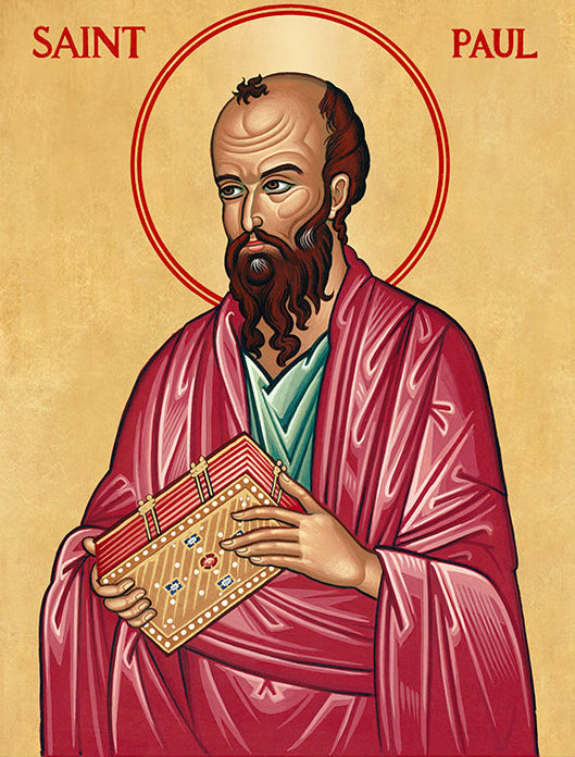 Orthodox Christian Icon of Saint Paul – Mounted on Wood